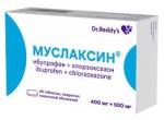 Муслаксин, таблетки покрытые оболочкой пленочной 400 мг+500 мг 30 шт