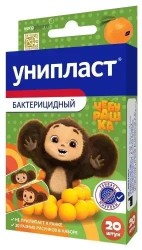 Лейкопластырь бактерицидный Унипласт Чебурашка 20 шт.