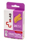 Пластырь бактерицидный, Mlab (Млаб) р. 72х19мм 20 шт эластичный тканевый телесный