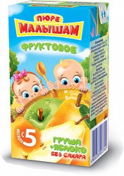 Пюре Фрутоняня Малышам яблоко груша с 5 мес 100 г