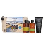 Набор, Apivita (Апивита) 50 мл + 75 мл + 75 мл Знакомство гель очищающий + шампунь ромашка + гель для душа горный чай